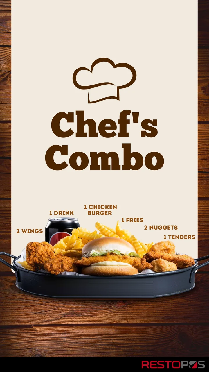 Advertising screen: promotional image for the Chef's Combo meal